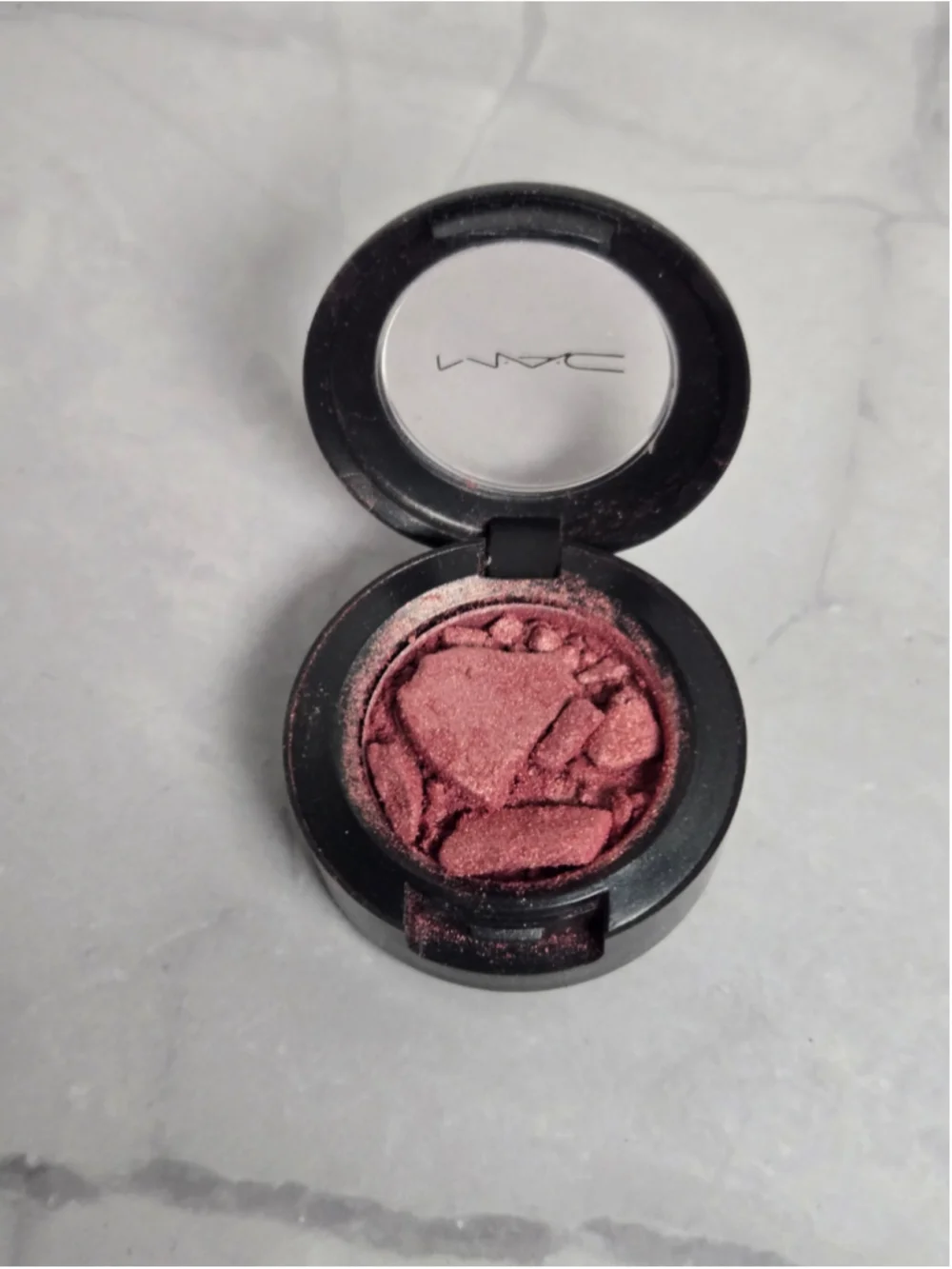 MAC Cosmetics brand Eyeshadow in the Shade In Living Pink.